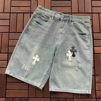¥~185 CH🔥OM🔥 HE🔥RTS SHORTS JEANS 55060897