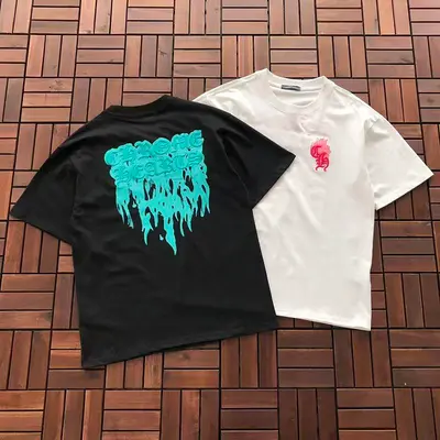 ¥~99 CH🔥OM🔥 HE🔥RTS T-SHIRT 77061006 (im 185CM 70KG iwear size M in the photo)
