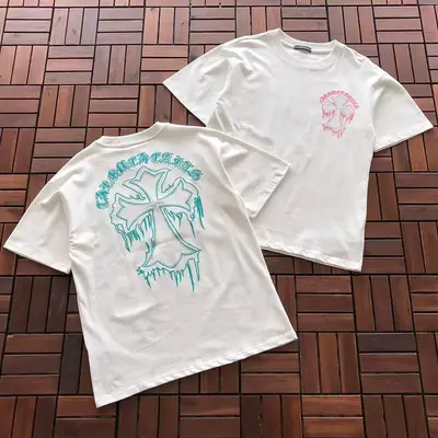 ￥~109 CH🔥OM🔥 HE🔥RTS T-SHIRT 77061019 (im 185CM 70KG iwear size M in the photo)