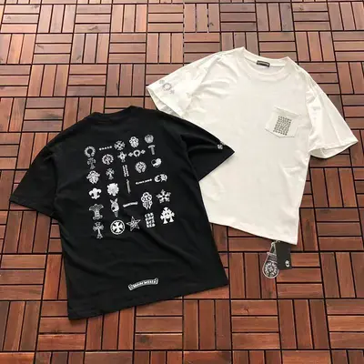 ￥~89 CH🔥OM🔥 HE🔥RTS T-SHIRT 77061014 (im 185CM 70KG iwear size M in the photo)