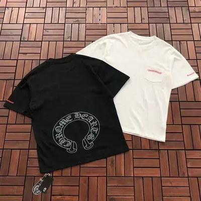 ￥~89 CH🔥OM🔥 HE🔥RTS T-SHIRT 77061010 (im 185CM 70KG iwear size M in the photo)