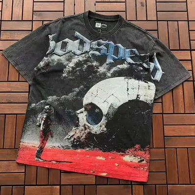 ￥~89 GODSPEED T-SHIRT 77061240 (im 185CM 80KG iwear size M in the photo)