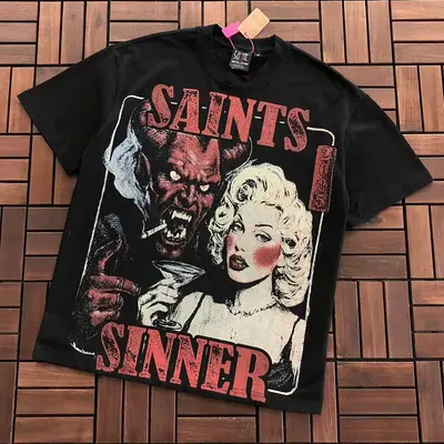 ￥~85 SAINT MICHAEL T-SHIRT 77061231 (im 185CM 80KG iwear size M in the photo)