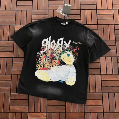￥~89 HELLSTAR T-SHIRT 77061234 (im 185CM 80KG iwear size M in the photo)