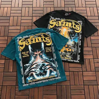 ¥~85 SAINT MICHAEL T-SHIRT 77061213 (im 185CM 80KG iwear size M in the photo)