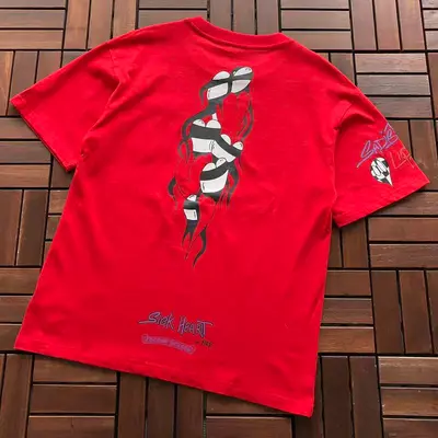 ￥~95 CH🔥OM🔥 HE🔥RTS T-SHIRT 77061562 (im 185CM 70KG iwear size M in the photo)
