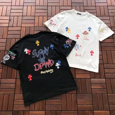 ￥~99 CH🔥OM🔥 HE🔥RTS T-SHIRT 77061557 (im 185CM 70KG iwear size M in the photo)
