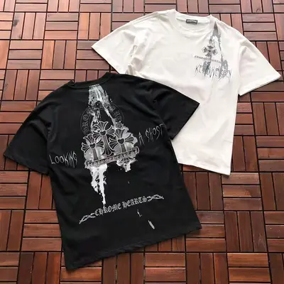 ￥~109 CH🔥OM🔥 HE🔥RTS T-SHIRT 77061514 (im 185CM 70KG iwear size M in the photo)