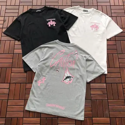 ￥~99 CH🔥OM🔥 HE🔥RTS T-SHIRT 77061513 (im 185CM 70KG iwear size M in the photo)