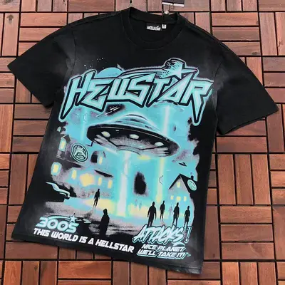 ￥~109 HELLSTAR T-SHIRT 55062169 (im 180CM 68KG iwear size S in the photo)