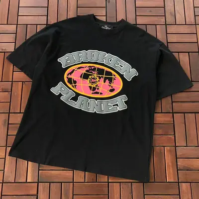 ￥~99 BROKEN PLANET T-SHIRT 55062109 (im 180CM 68KG iwear size L in the photo)
