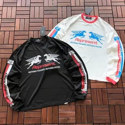￥~99 REPRESENT LONG-SLEEVE 77062250 (im 185CM 80KG iwear size M in the photo)