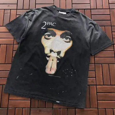 ￥~115 SAINT MICHAEL & 2PAC T-SHIRT 55062329 (im 185CM 70KG iwear size S in the photo)