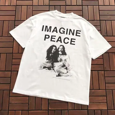 ￥~99 SAINT MICHAEL & JOHN LENNON T-SHIRT 55062348 (im 185CM 70KG iwear size S in the photo)