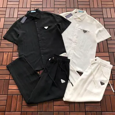 TOP￥195 PANTS￥195 P🔥A🔥A T-SHIRT SHIRT TROUSERS 88062912 (im 185CM 80KG iwear size L in the photo)