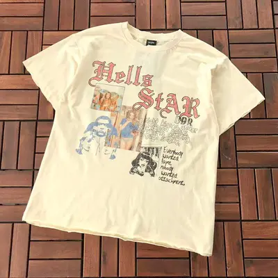 ¥~99 HELLSTAR T-SHIRT 77070603 (im 185CM 70KG iwear size M in the photo)