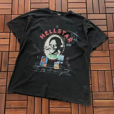 ¥~99 HELLSTAR T-SHIRT 77070610 (im 185CM 70KG iwear size M in the photo)