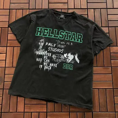 ¥~99 HELLSTAR T-SHIRT 77070607 (im 185CM 70KG iwear size M in the photo)