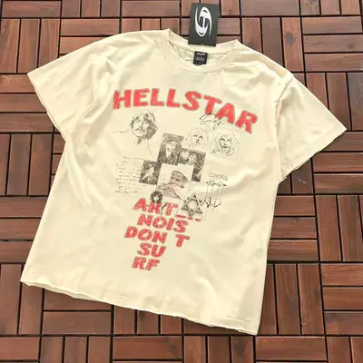 ¥~99 HELLSTAR T-SHIRT 77070602 (im 185CM 70KG iwear size M in the photo)