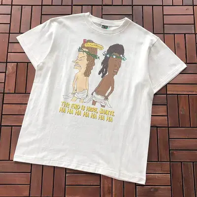 🔥1:1🔥¥~125 SAINT MICHAEL T-SHIRT 77070724 (im 185CM 80KG iwear size M in the photo)