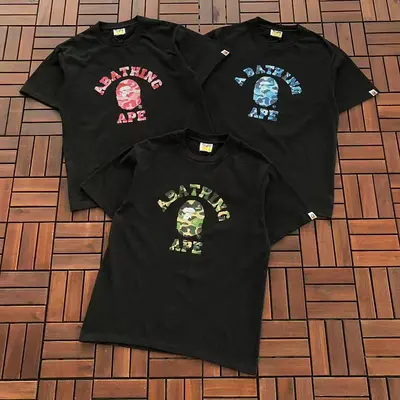 ¥~75 BAPE T-SHIRT 66071422 (im 185CM 70KG iwear size S in the photo)