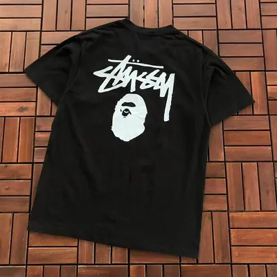 ¥~75 BAPE & ST🔥S🔥Y T-SHIRT 66071421 (im 185CM 70KG iwear size M in the photo)