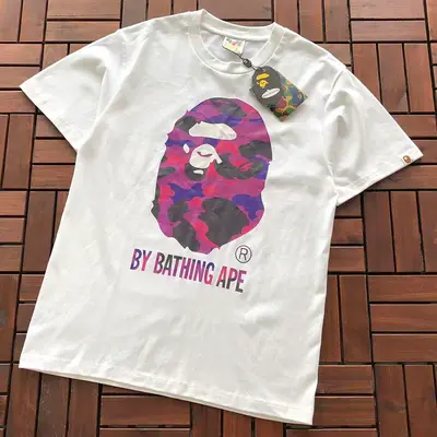 ¥~75 BAPE T-SHIRT 66071413 (im 185CM 70KG iwear size S in the photo)