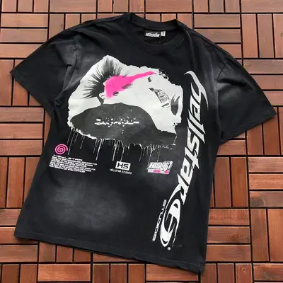 ¥~109 HELLSTAR T-SHIRT 55071548 (im 185CM 80KG iwear size S in the photo)
