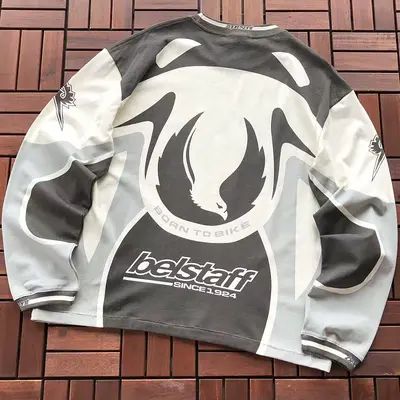 ¥~119 REPRESENT & BELSTAFF LONG-SLEEVE 77072047 (im 185CM 80KG iwear size M in the photo)