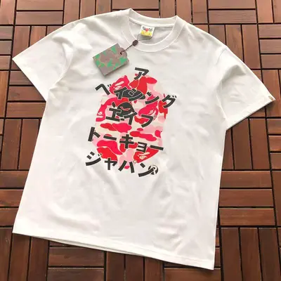 ¥~79 BAPE T-SHIRT 77072154 (im 185CM 70KG iwear size L in the photo)