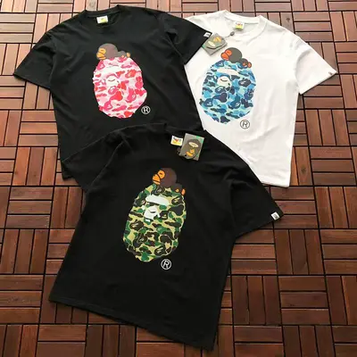 ¥~79 BAPE T-SHIRT 77072108 (im 185CM 70KG iwear size L in the photo)
