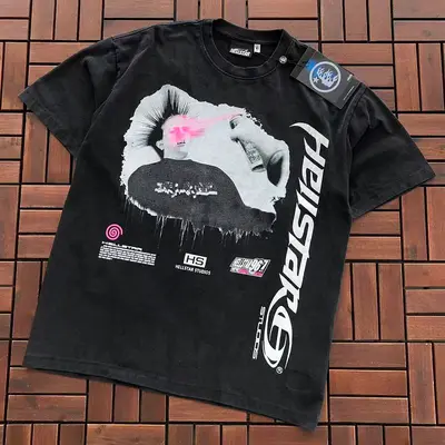 ￥~89 HELLSTAR T-SHIRT 77072240 (im 185CM 80KG iwear size M in the photo)
