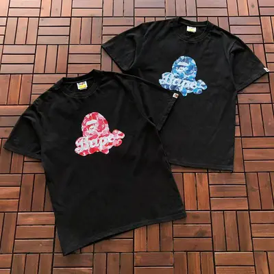 ¥~75 BAPE T-SHIRT 66072222 (im 185CM 70KG iwear size S in the photo)