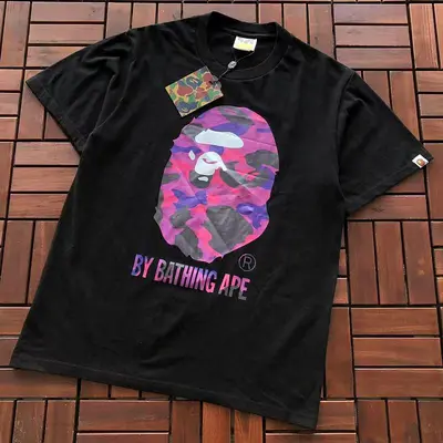 ¥~75 BAPE T-SHIRT 66072208 (im 185CM 70KG iwear size S in the photo)