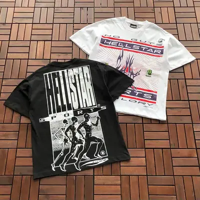 ¥~79 HELLSTAR T-SHIRT 77072218 (im 185CM 80KG iwear size M in the photo)