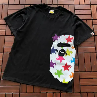 ¥~75 BAPE T-SHIRT 66072243 (im 185CM 70KG iwear size M in the photo)