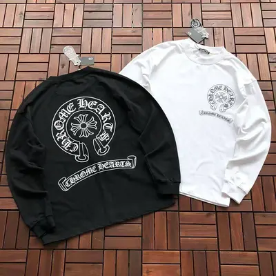 ¥~185 CH🔥OM🔥 HE🔥RTS LONG-SLEEVE 66080254 (im 185CM 70KG iwear size L in the photo)