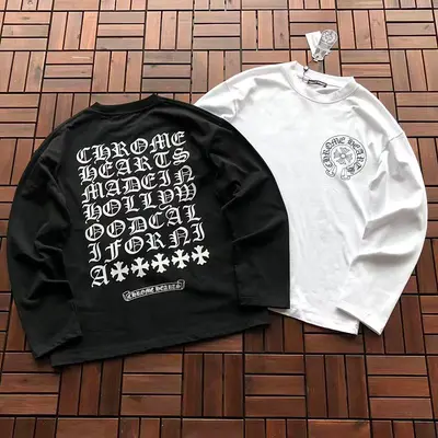 ¥~185 CH🔥OM🔥 HE🔥RTS LONG-SLEEVE 66080249 (im 185CM 70KG iwear size L in the photo)
