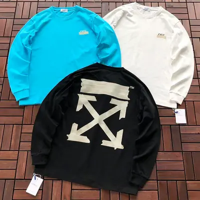 ￥ ~ 125 O🔥🔥-W🔥🔥TE LONG-SLEEVE 55080307 (im 185CM 80KG iwear size M in the photo)
