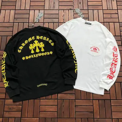 ￥~109 CH🔥OM🔥 HE🔥RTS LONG-SLEEVE 77081120 (im 185CM 70KG iwear size S in the photo)