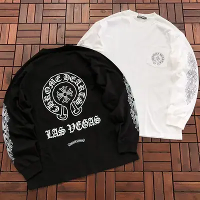￥~109 CH🔥OM🔥 HE🔥RTS LONG-SLEEVE 77081122 (im 185CM 70KG iwear size XL in the photo)