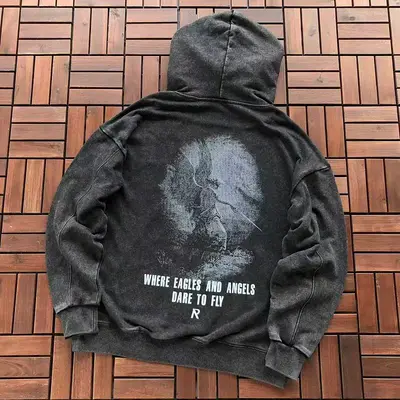 ￥~135 REPRESENT HOODIE 66081616 (im 185CM 80KG iwear size M in the photo)