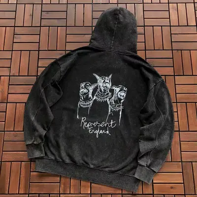 ￥~135 REPRESENT HOODIE 66081630 (im 185CM 80KG iwear size M in the photo)