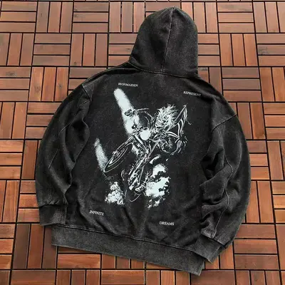 ￥~135 REPRESENT HOODIE 66081629 (im 185CM 80KG iwear size M in the photo)