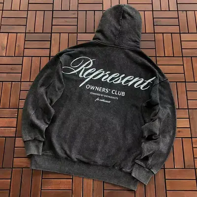 ￥~135 REPRESENT HOODIE 66081628 (im 185CM 80KG iwear size M in the photo)