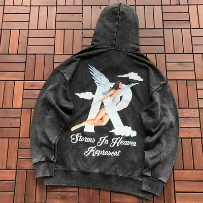 ￥~135 REPRESENT HOODIE 66081605 (im 185CM 80KG iwear size M in the photo)