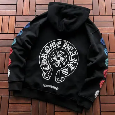 ￥~405 CH🔥OM🔥 HE🔥RTS HOODIE FLEECE 66082723