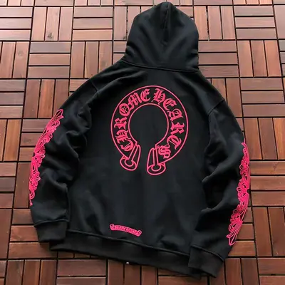 ￥~405 CH🔥OM🔥 HE🔥RTS HOODIE FLEECE 66082718