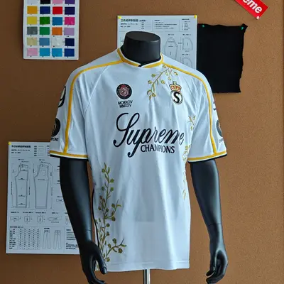 (169¥) SUP FW25 Floral Soccer Jersey White