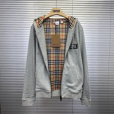 Silicone Logo Stamped Mesh Interior Zip Hoodie-Grey P: 325CNY